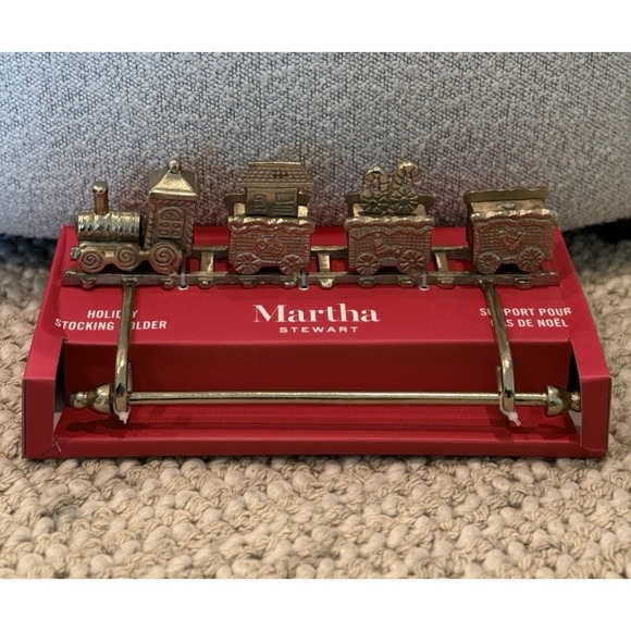 Martha Stewart Christmas Holiday Stocking Holder Rod Train...